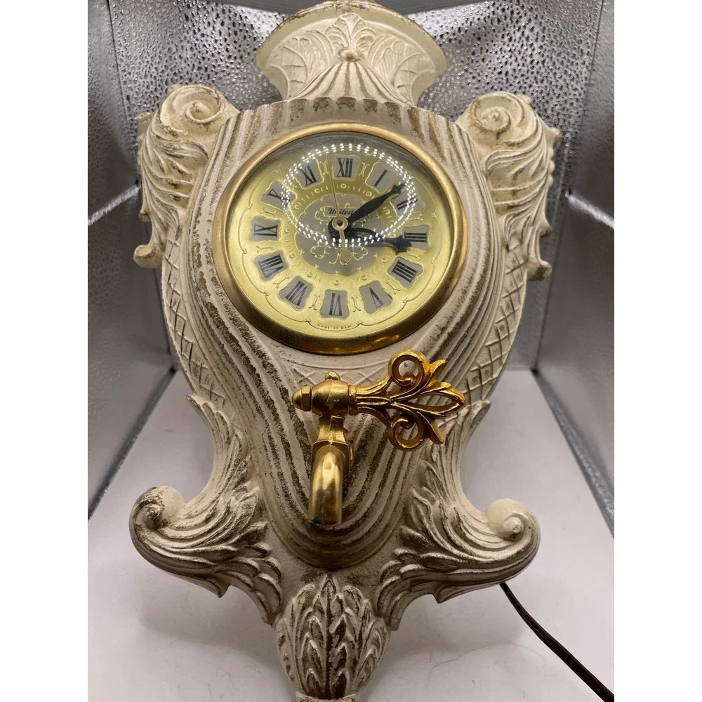 Vintage United Clock‎ Corp Model 706 Electric Wall Clock Works Brooklyn NY